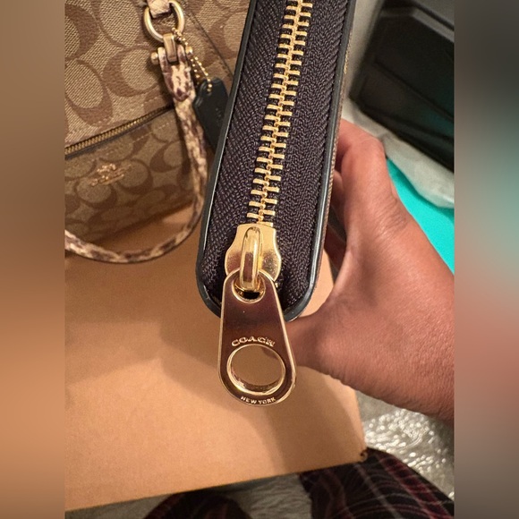 Coach Brown Purse With Leopard Print On Straps set - Picture 11 of 16